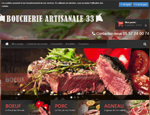 Tablet Screenshot of boucherie-artisanale-33.com